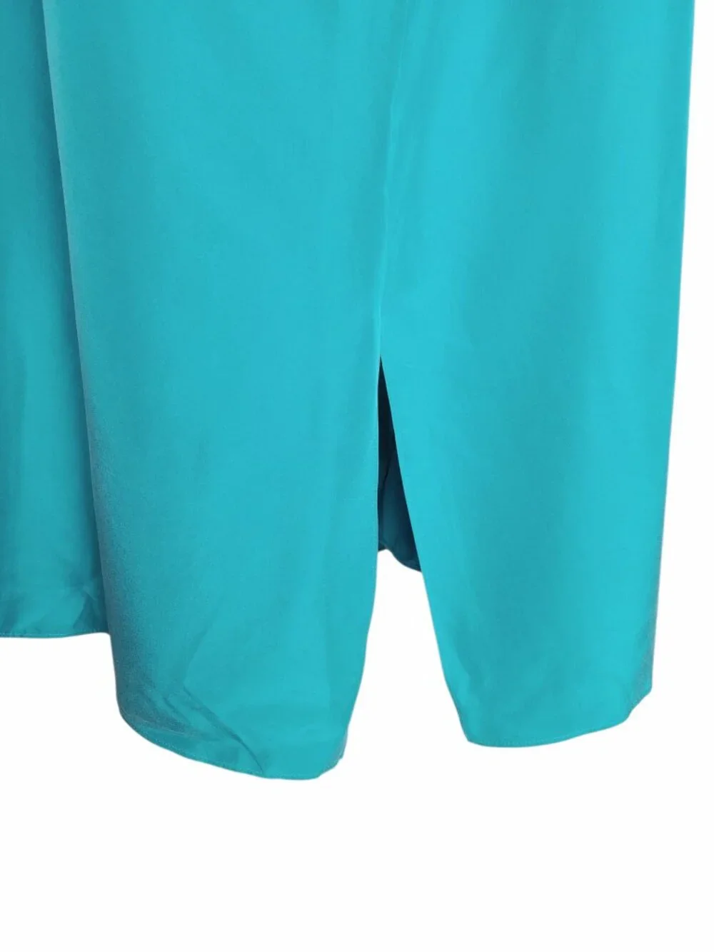 Eileen Fisher Esmerelda Green Washed Silk V-Neck Dress Boxy Fit Women's Size M - Picture 10 of 12